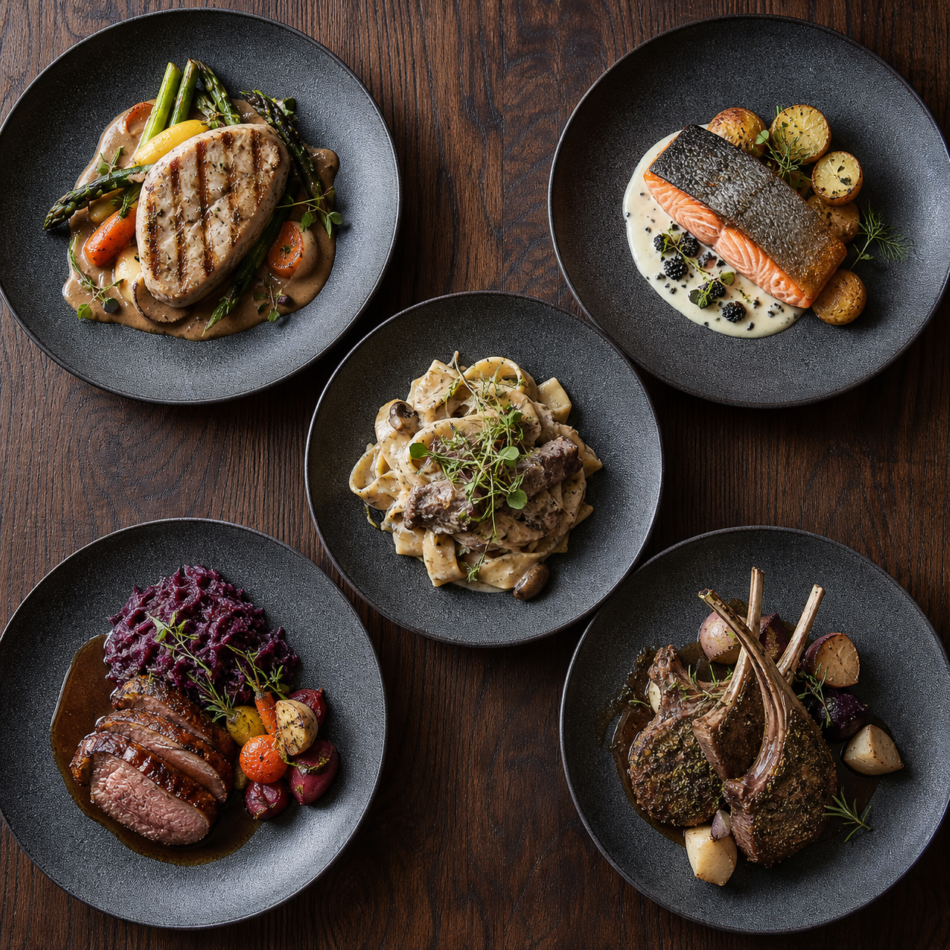Imperial Russian entrees at Sofiya Grand restaurant