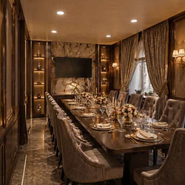 Elegant private dining room at Sofiya Grand NJ